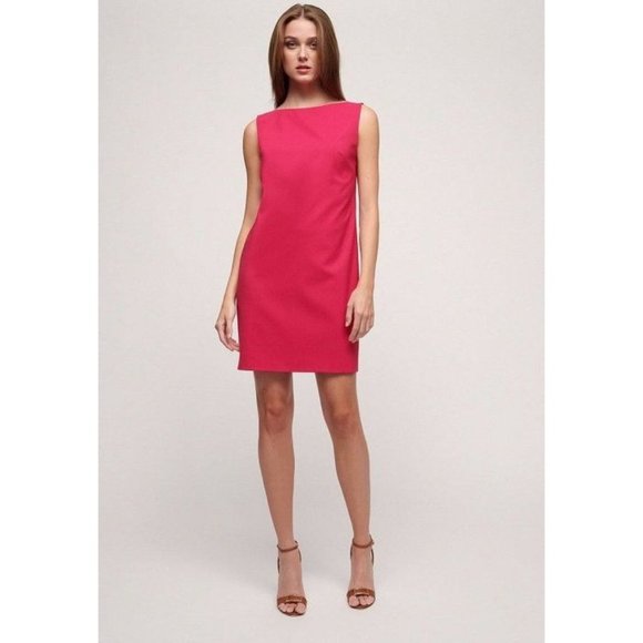 CDC Womens Sheath Mini Dress Strappy Back Boat Neck Sleeveless Pink Size 8 - Picture 1 of 7